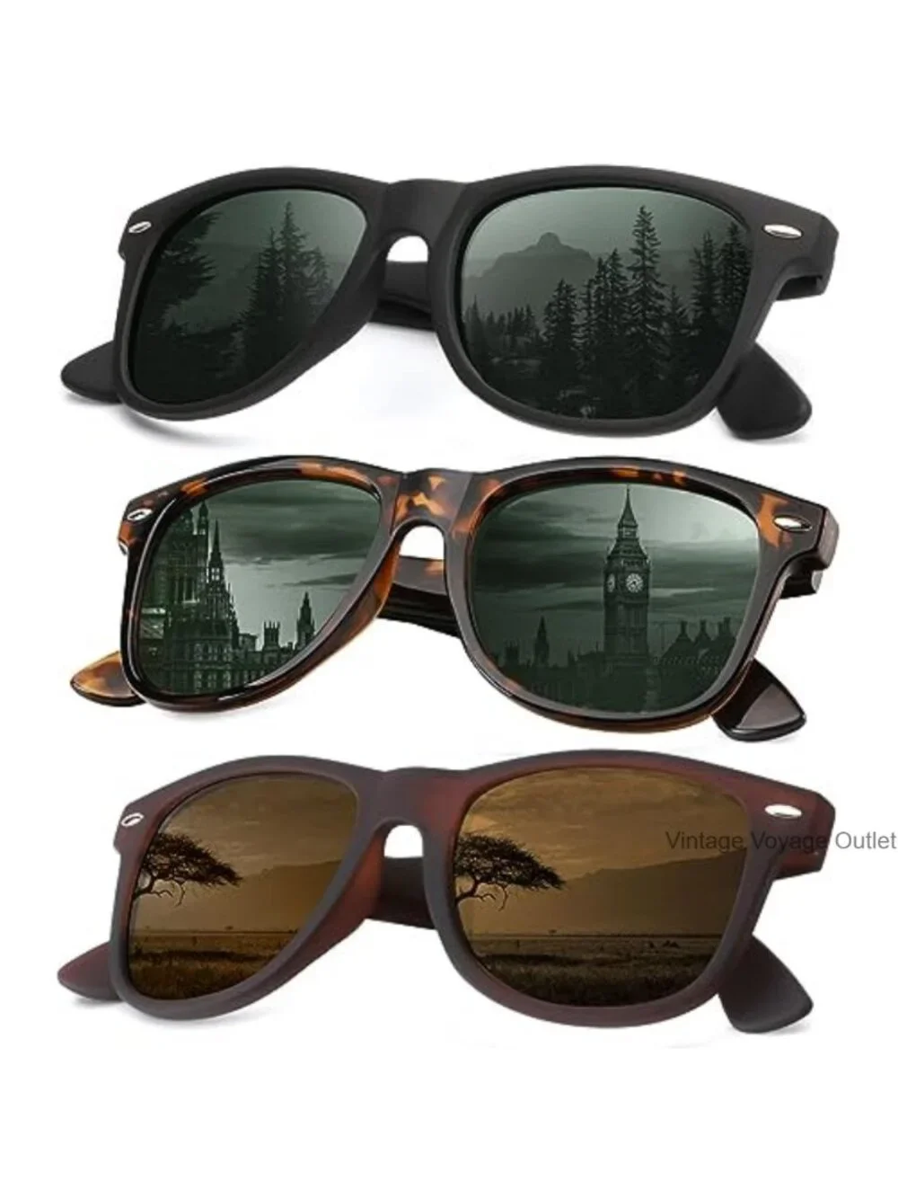Polarized Sunglasses for Men Women UV Protection Driving Unisex 3 Pack
